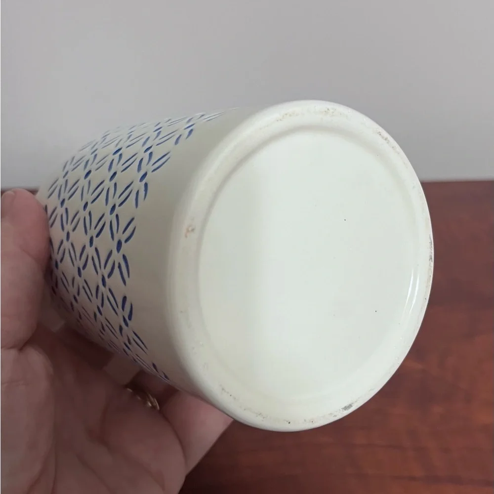 Blue and White Ceramic Vase - Picture 3 of 5